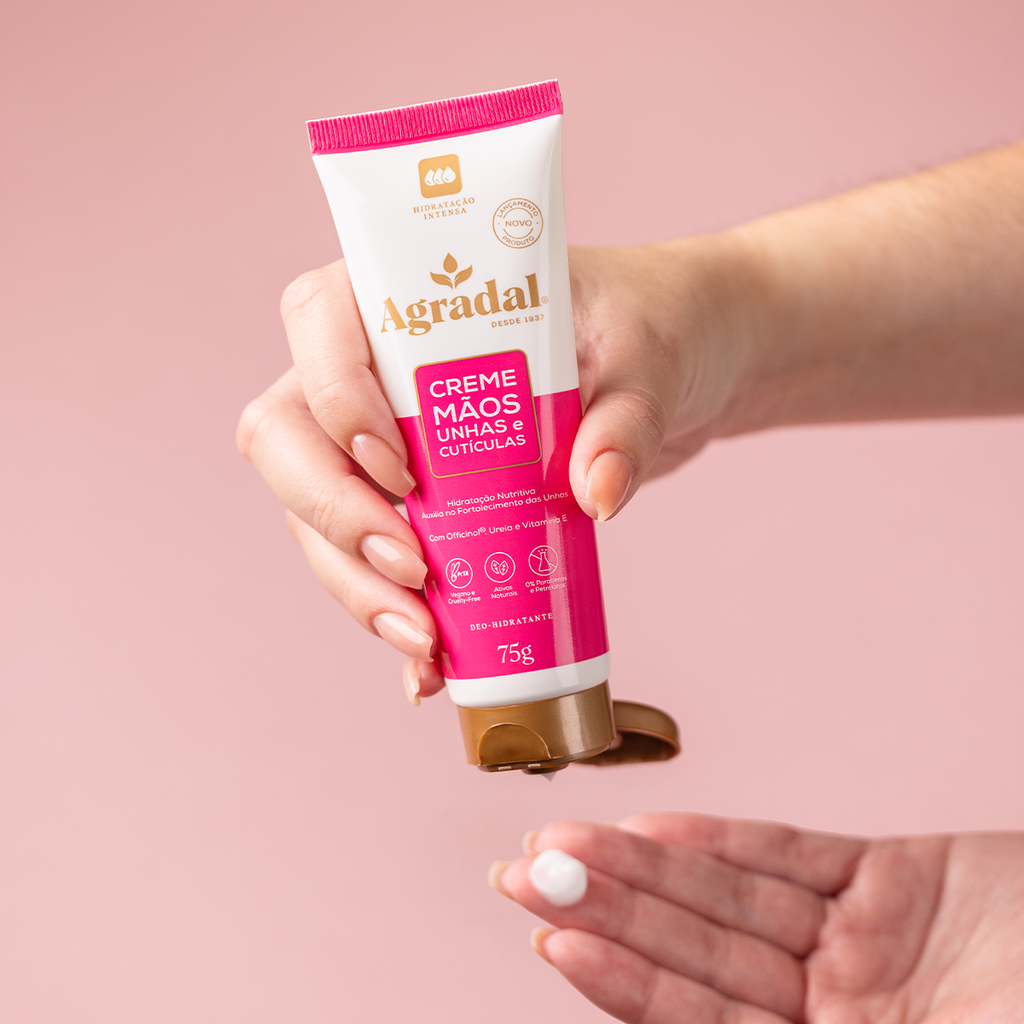 Novo Creme Mãos Unhas e Cutículas Agradal 75 g