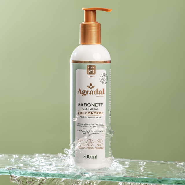 Sabonete Gel Facial Bio Control Agradal 300 ml
